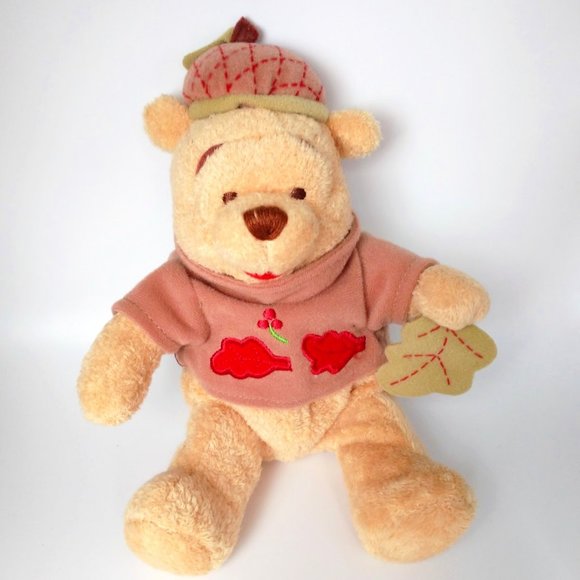 Winnie the Pooh Plush 9" Fall Autumn Theme - Picture 1 of 5